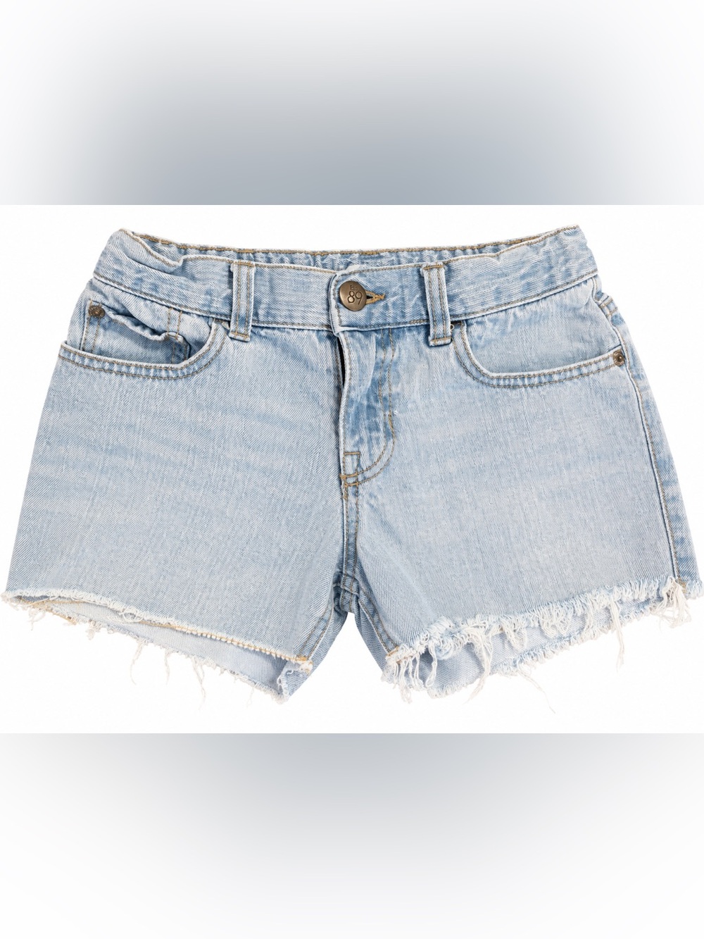 The Children’s Place Girls Denim Cutoff Shorts Light Wash Frayed Hem Size 10